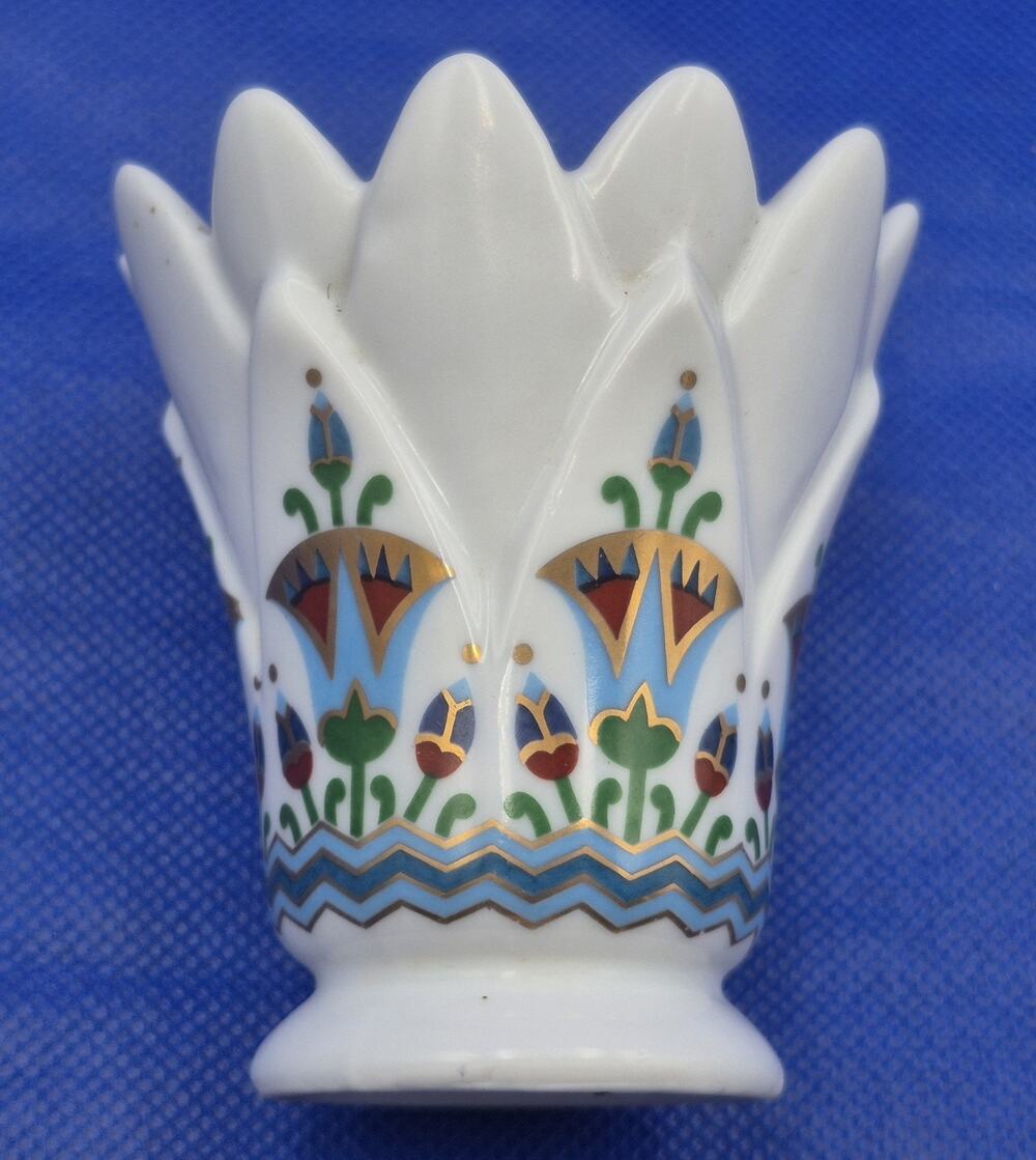 Vintage Elizabeth Arden Pharaohs Treasure Porcelain Lotus Trinket Dish 3" Japan